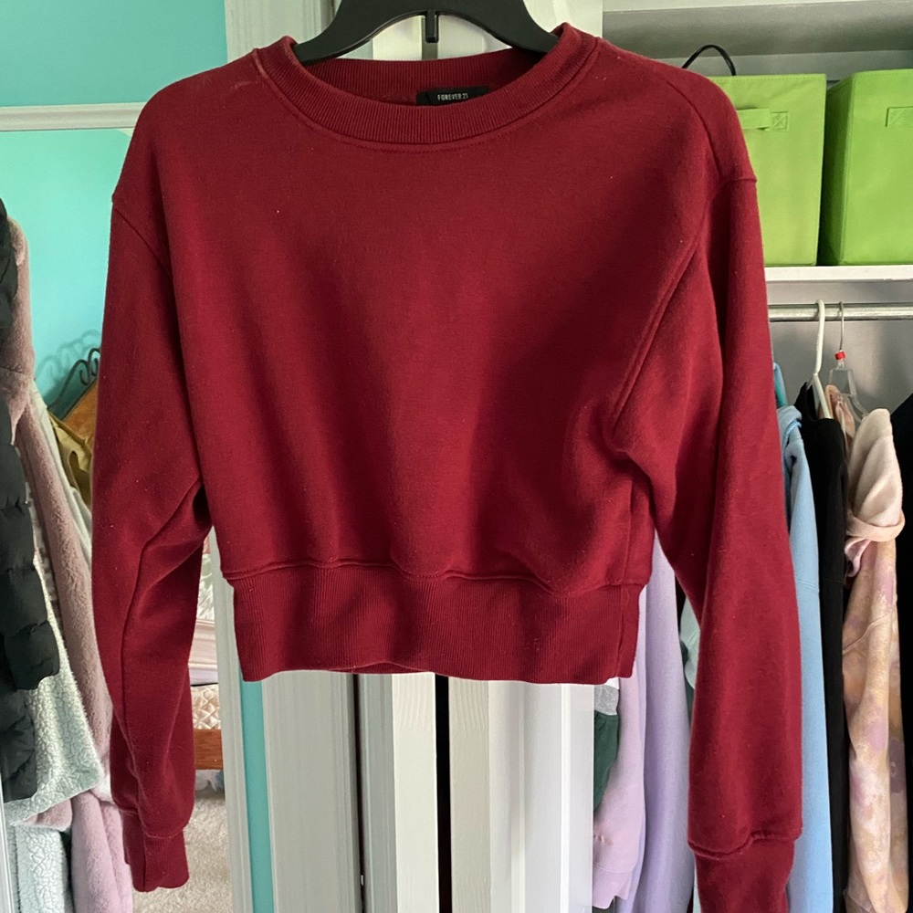 cropped crewneck sweatshirt